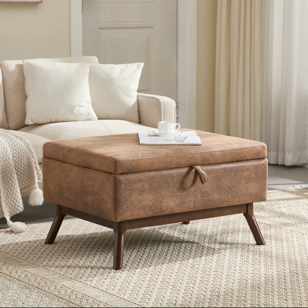 Table basse carré avec compartiment de rangement simple -