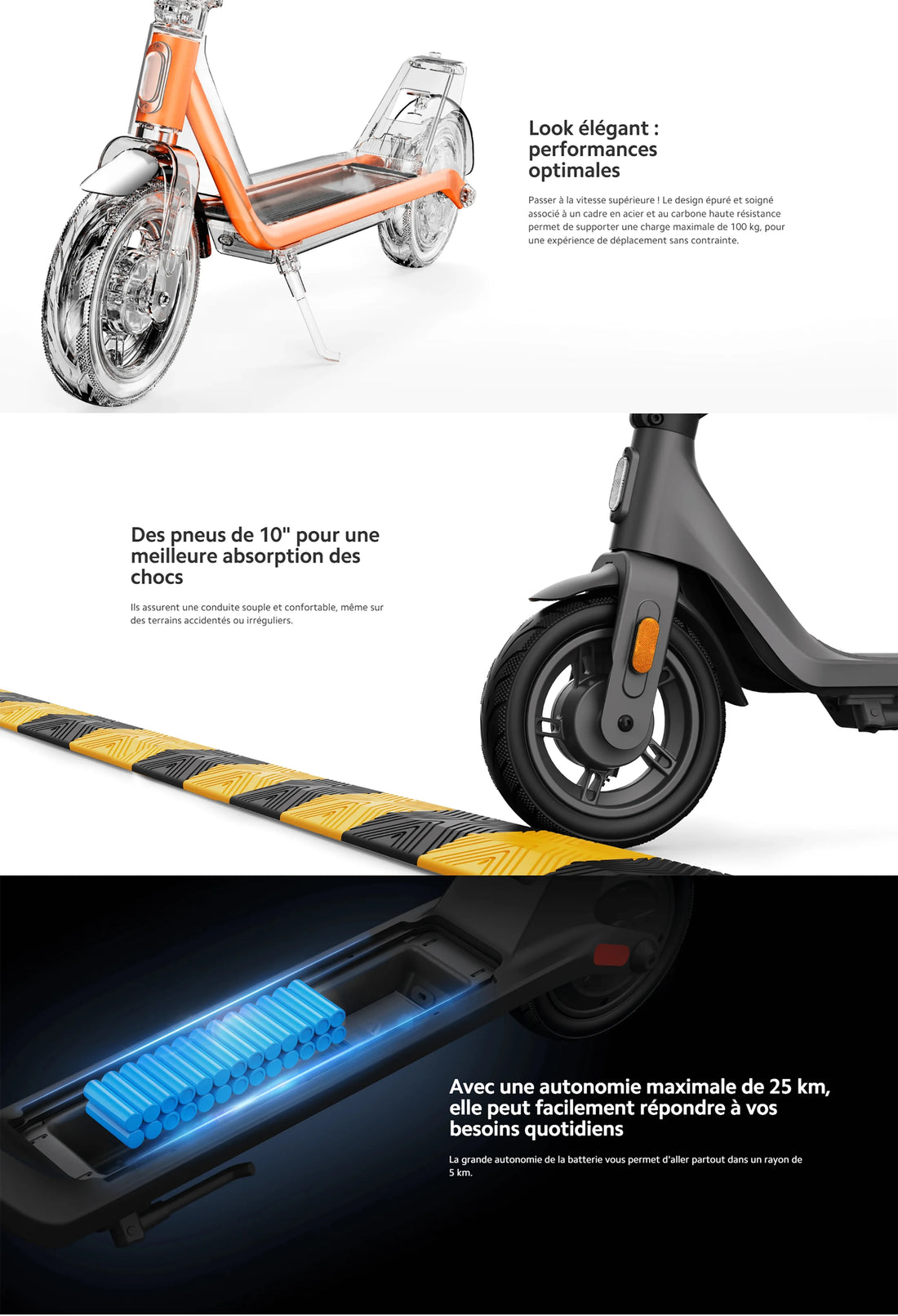Trottinette électrique Xiaomi Scooter 4 Lite confortable de vitesse 25 km/h max