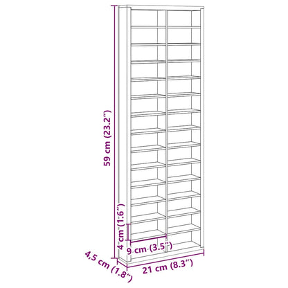 étagère murale vitrine marron -