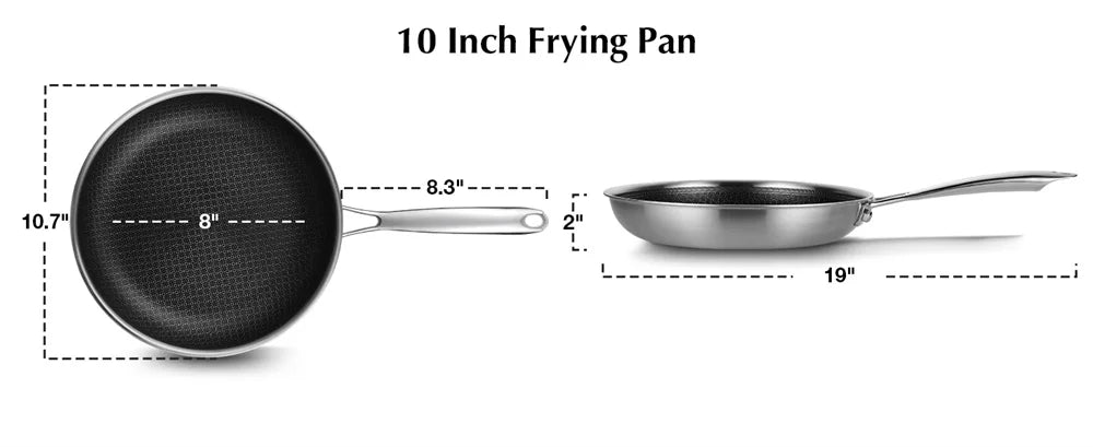 Poêle inox fond noir original -