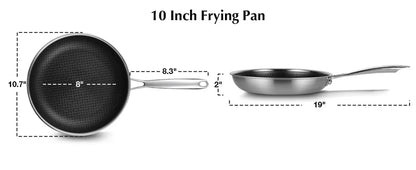 Poêle inox fond noir original -