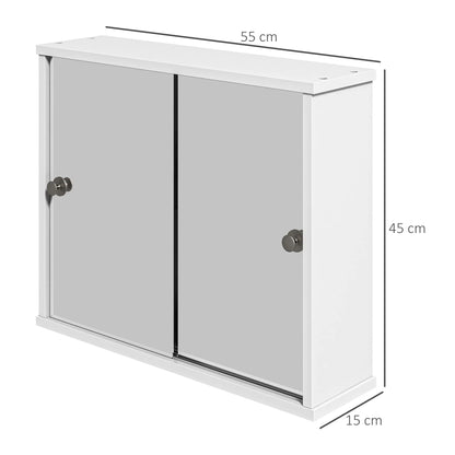 Meuble WC blanc brillant 55 x 15 x 45 cm -