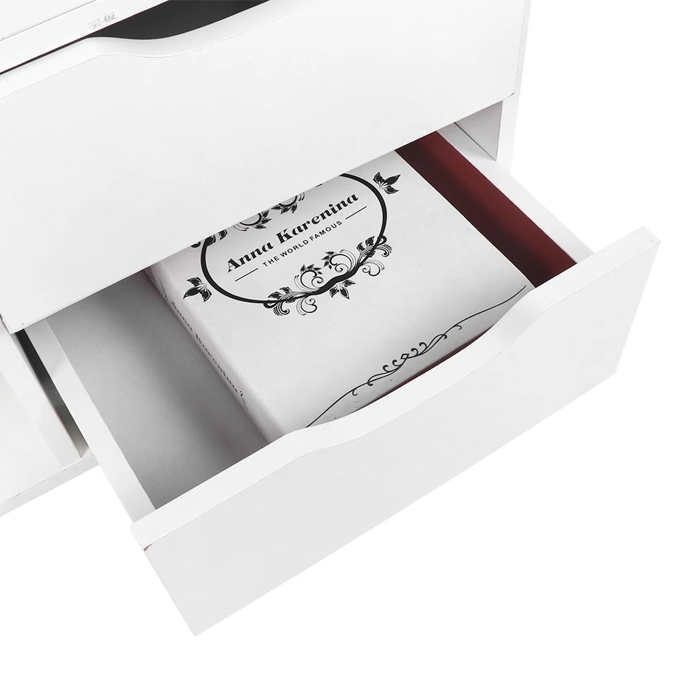 Table de nuit avec tiroir de couleur blanche -