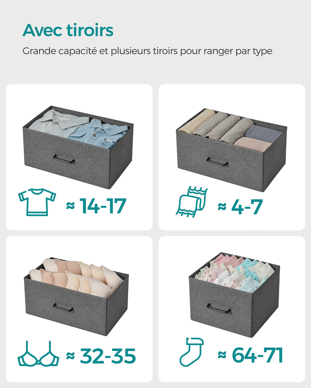 Meuble de rangement pour chambre structure en métal -