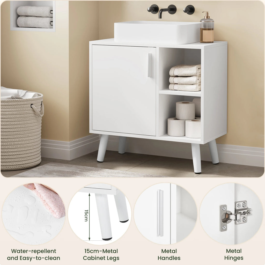 Meuble salle de bain en bois moderne 60x30x60.5cm -