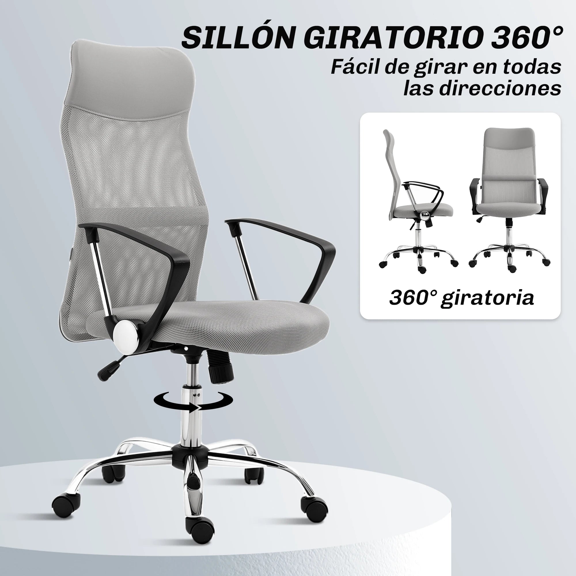 Chaise de bureau confortable pour le dos avec dossier incurvé -