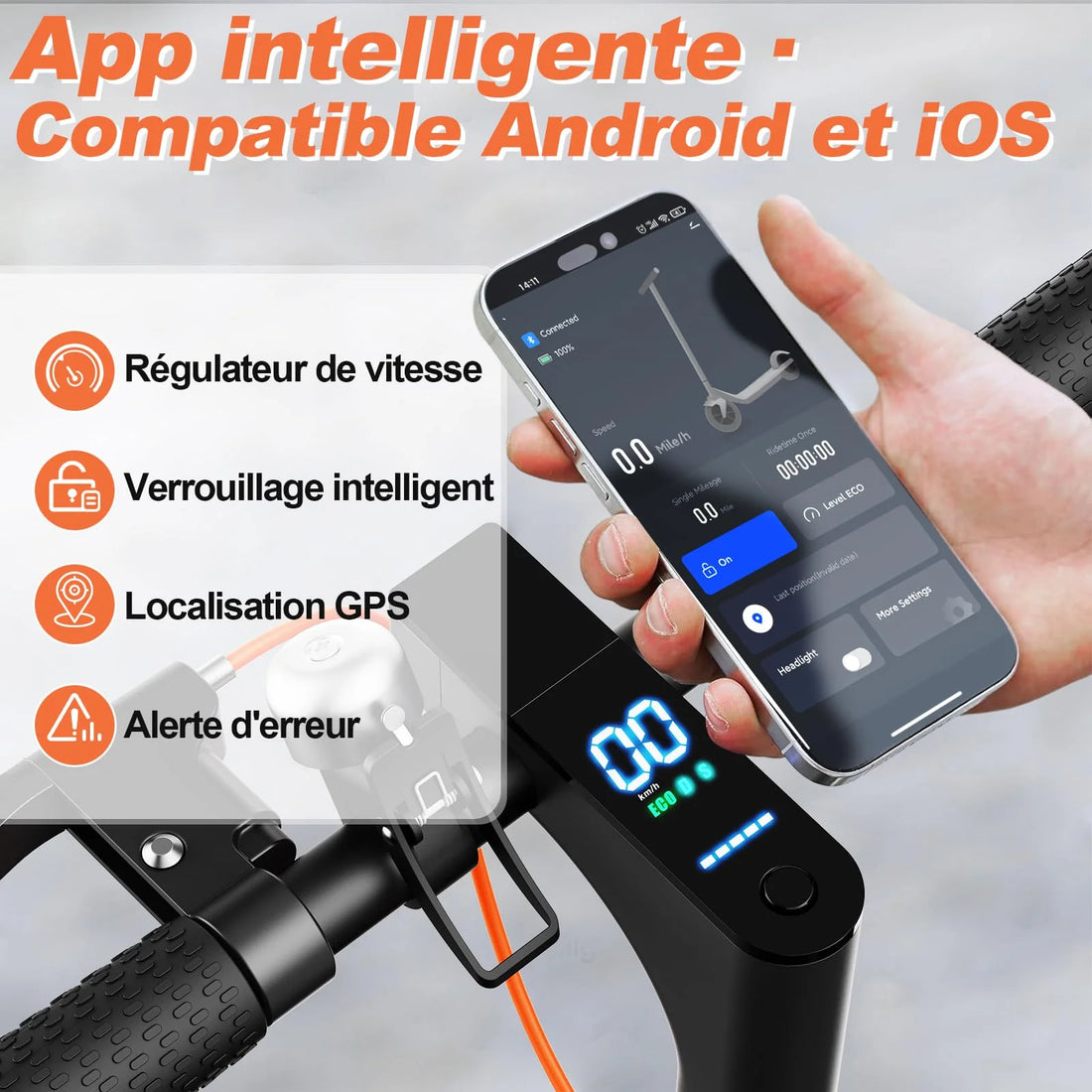 Trottinette électrique adulte Todimart avec APP Mobile  25km/MAX