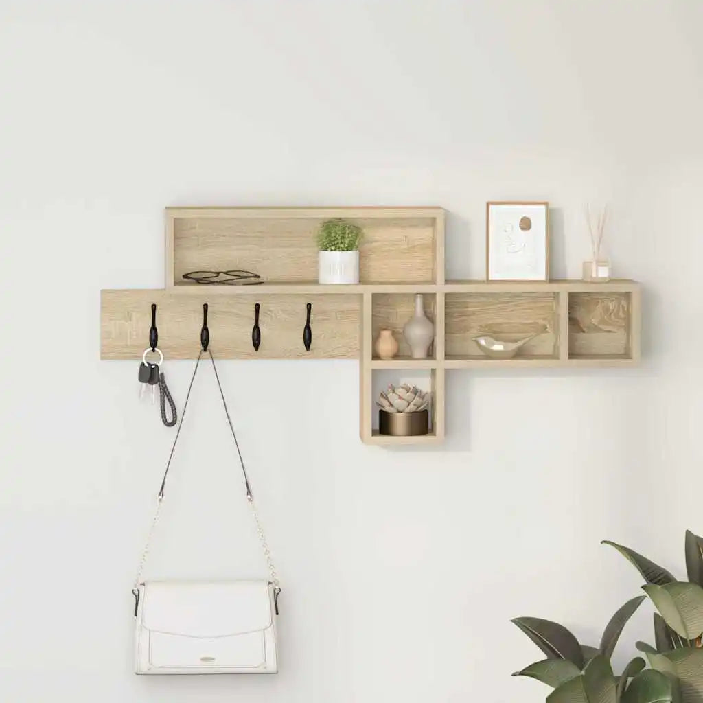 étagère murale bois naturel 100 x 12 x 43.5 cm -