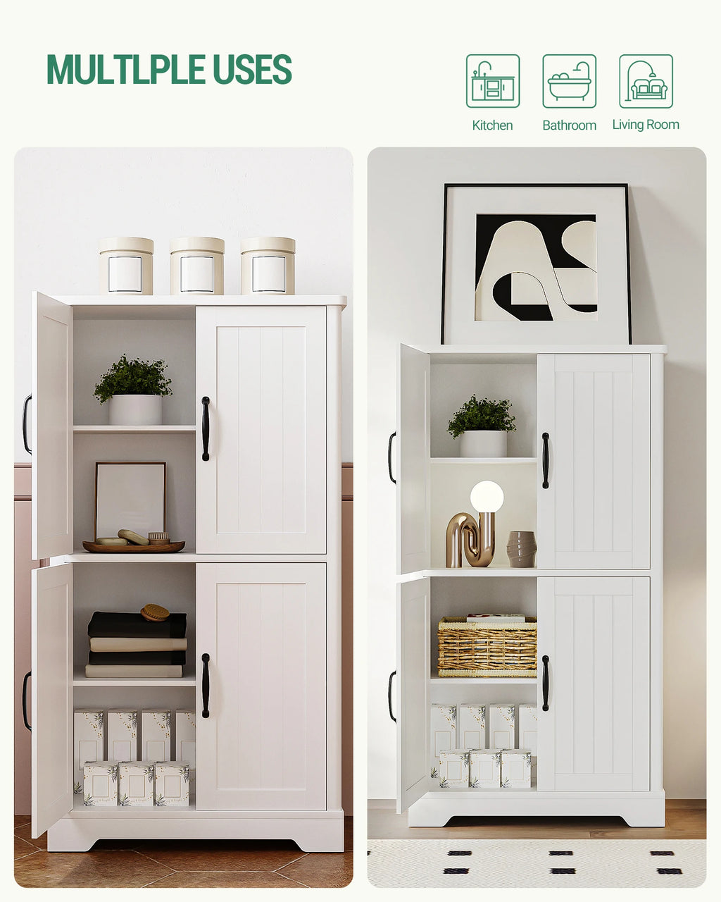 Petit meuble de rangement salon avec porte -