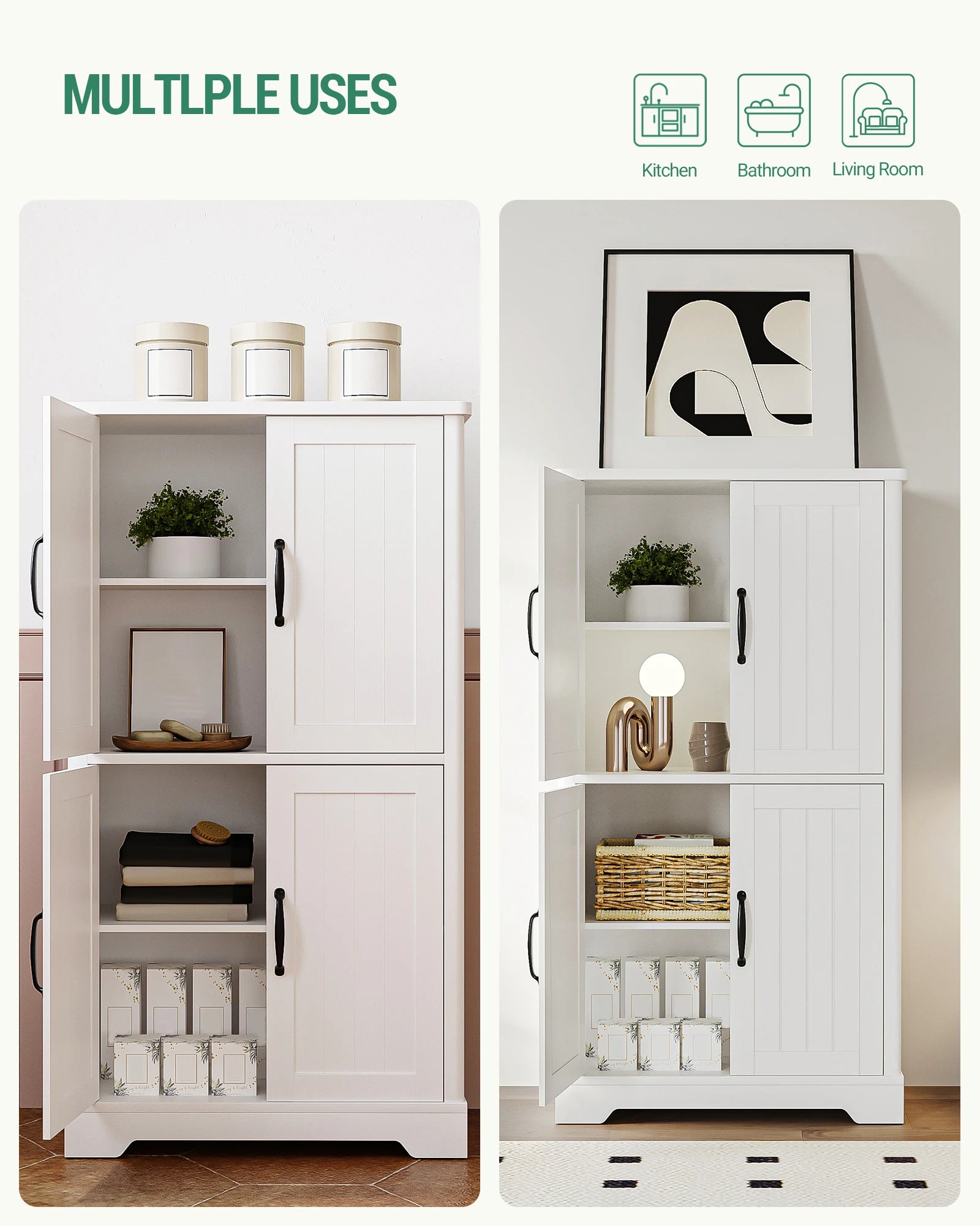 Petit meuble de rangement salon avec porte -