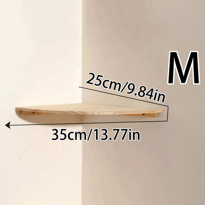 étagère murale rotin d'angle - C