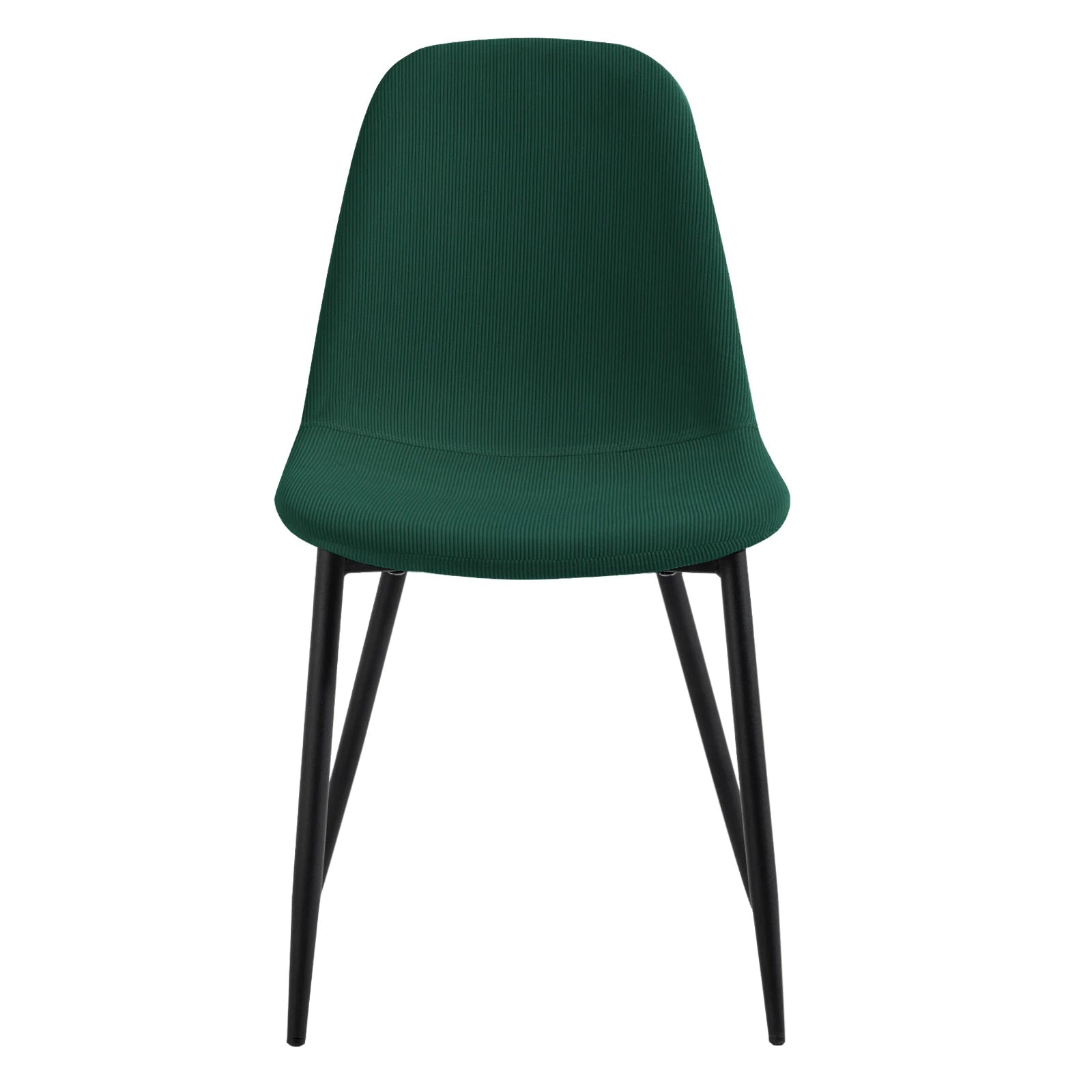 Chaise salle à manger noir en velours côtelé 4 ensembles -