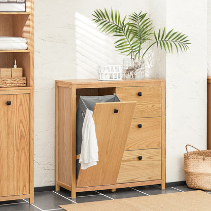 Meuble pour salle de bain en bois avec triples tiroirs -