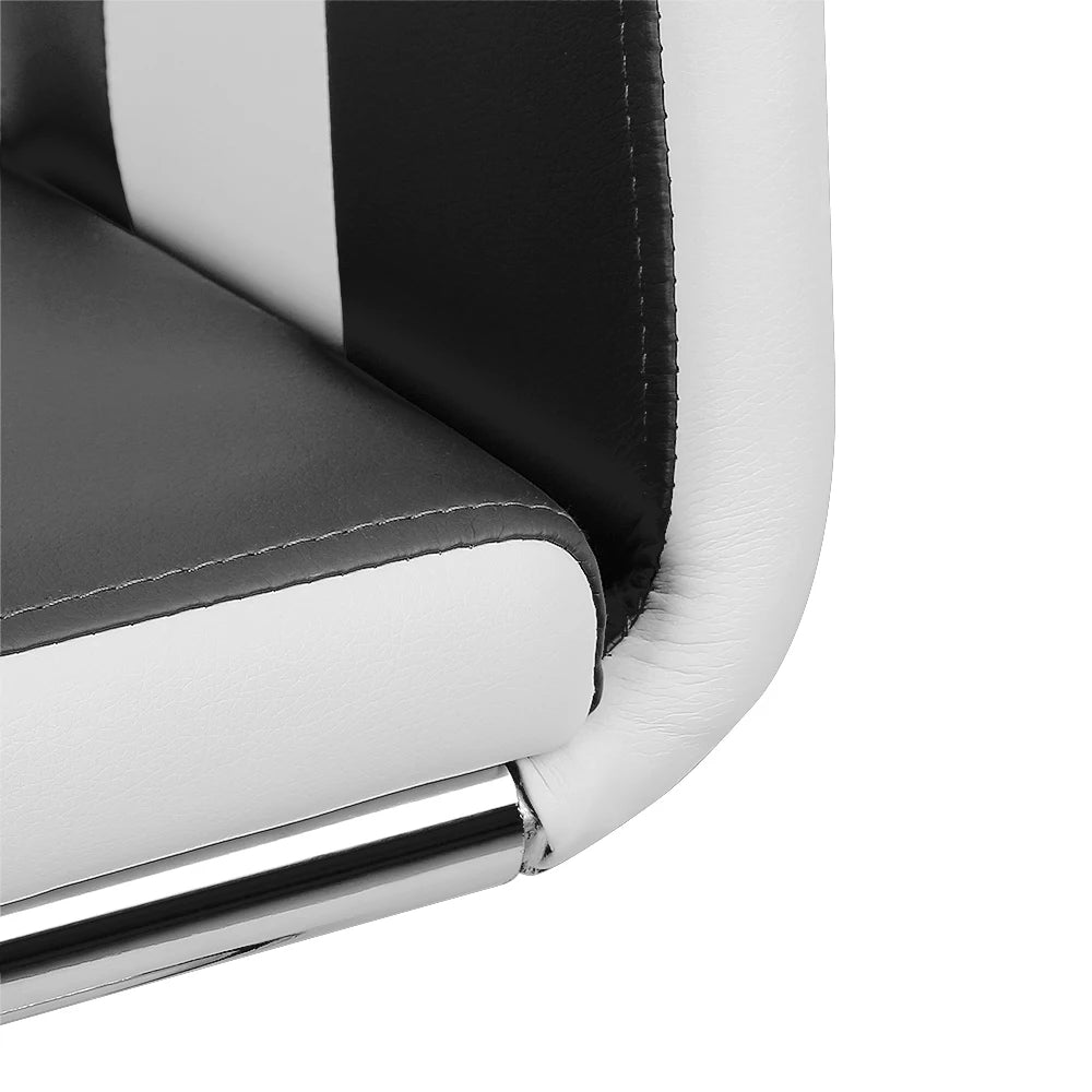 Chaise salle à manger similicuir noir 2 pièces -