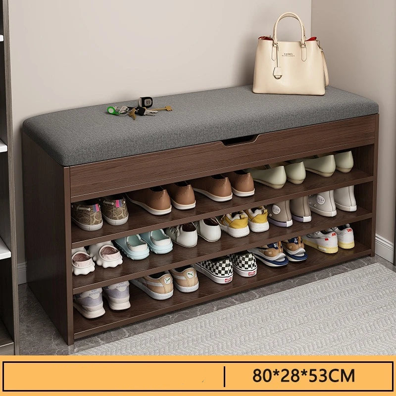 Meuble à chaussure banc avec possibilité de s'assoir - 3 levels-80-B