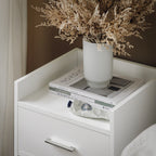 Table de chevet moderne simple 1 tiroirs blanc -. 38x45x36cm -