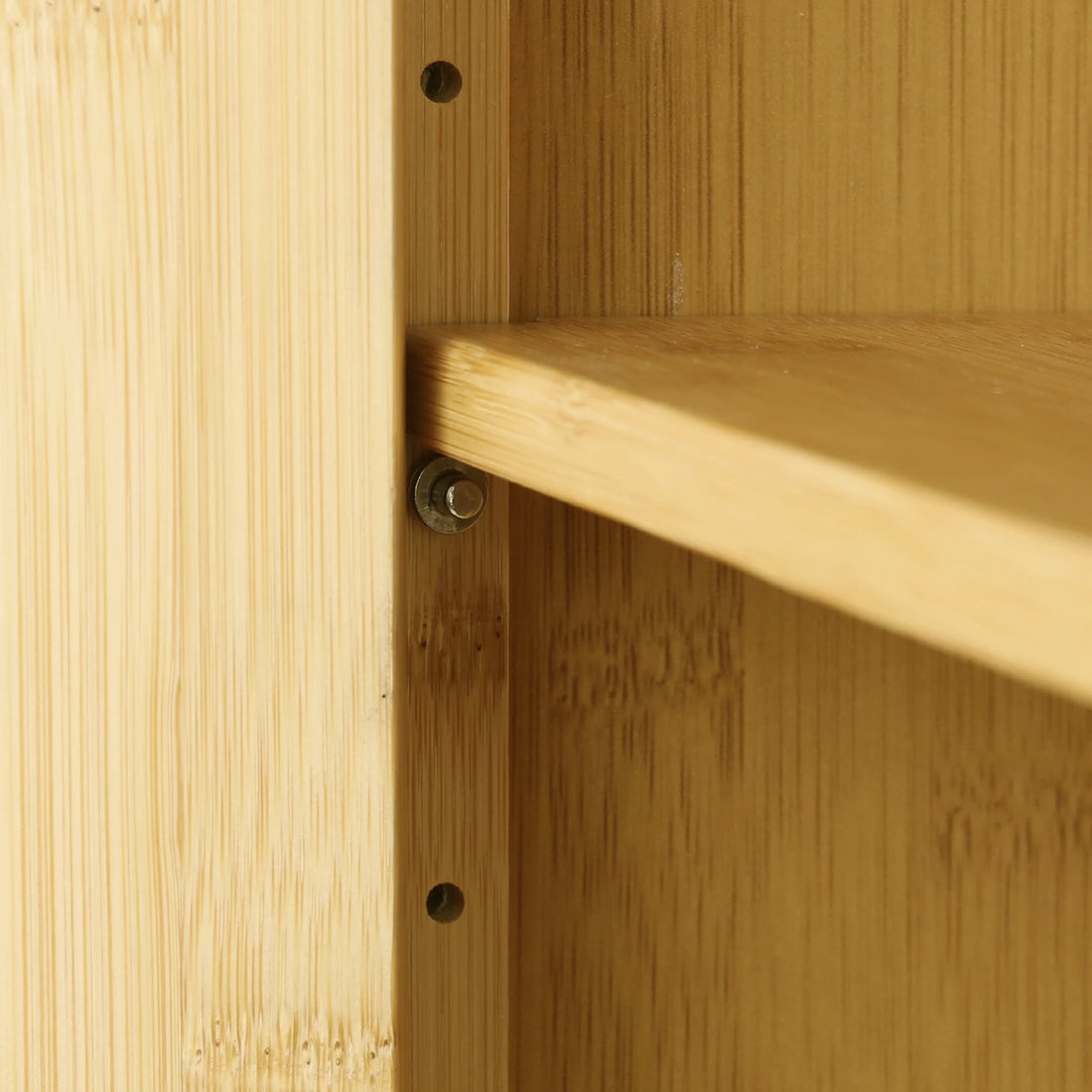 étagère murale en bambou de style armoire suspendu -