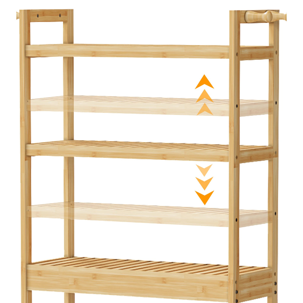 Étagère salle de bain bambou simple -