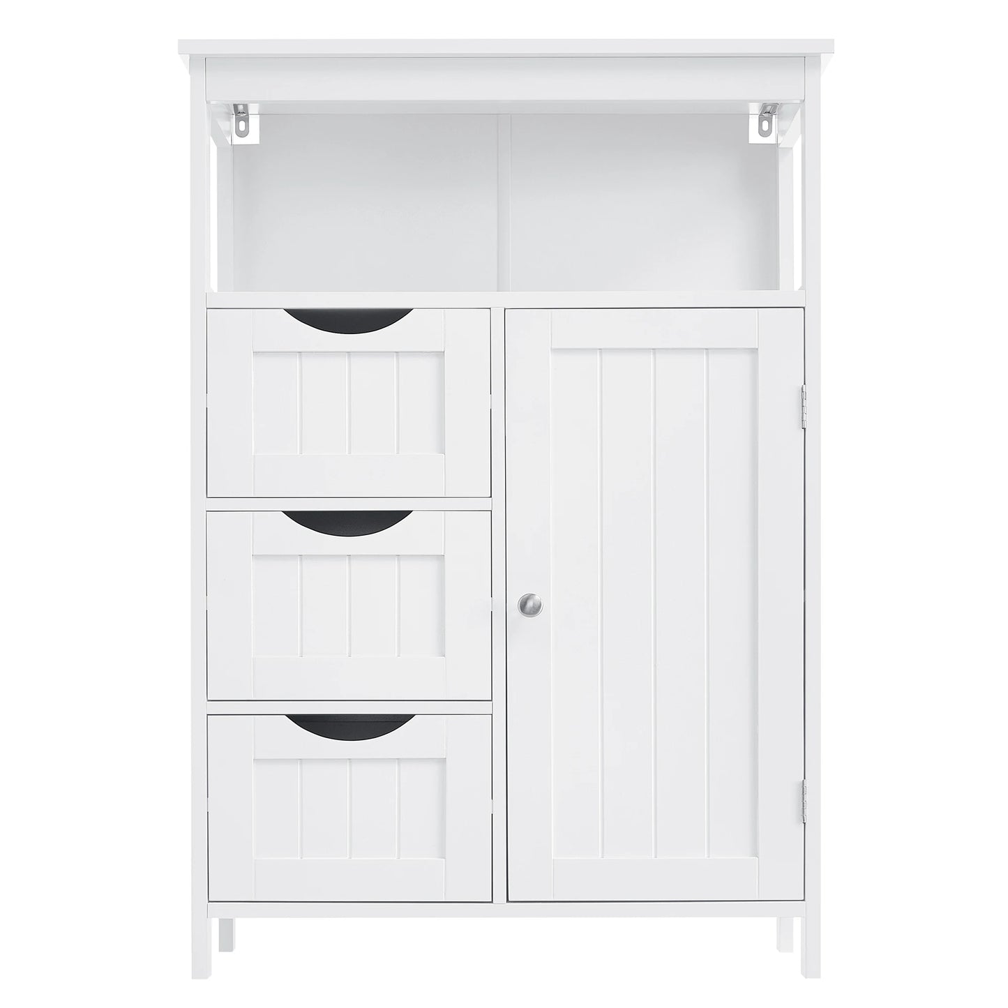 Meuble salle de bain bas avec 3 Tiroirs 60 x 30 x 80 cm, Blanc -