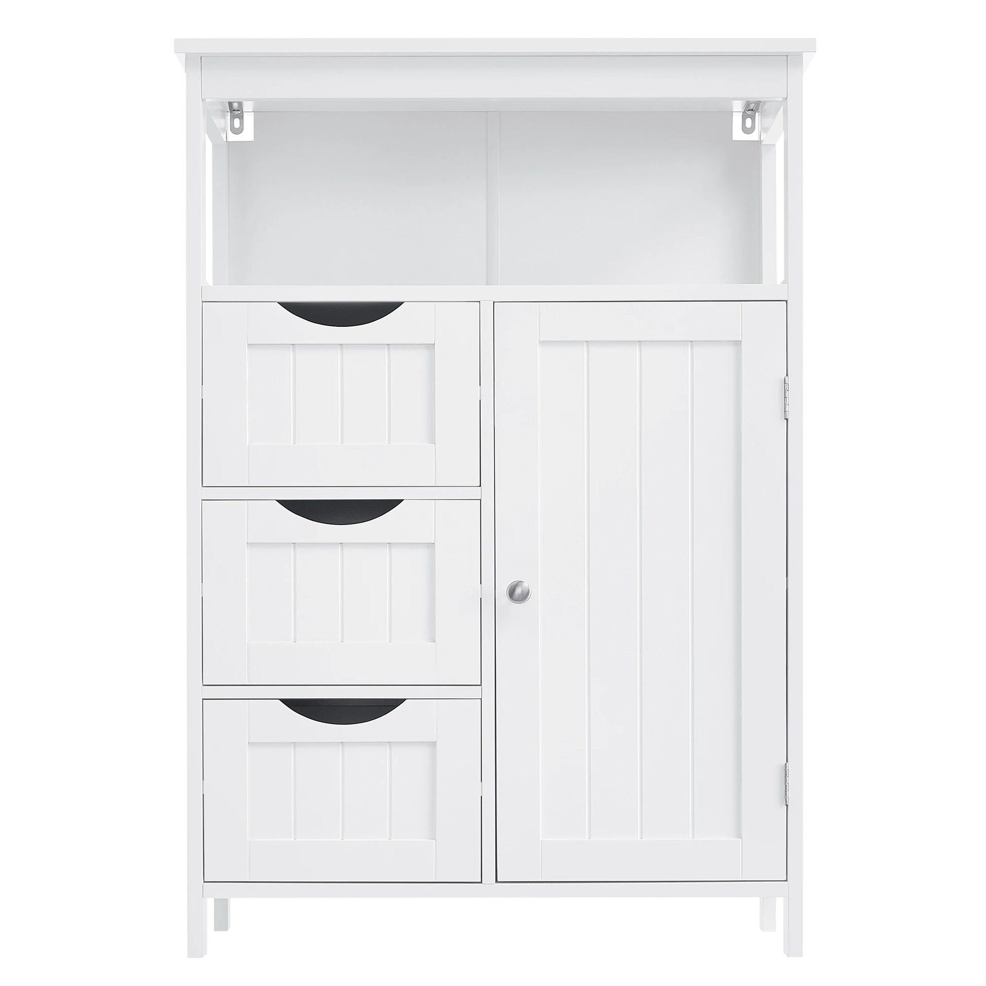 Meuble salle de bain bas avec 3 Tiroirs 60 x 30 x 80 cm, Blanc -