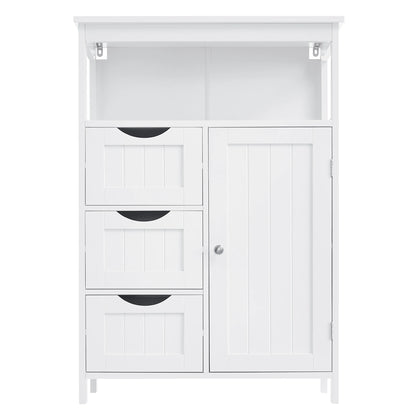 Meuble salle de bain bas avec 3 Tiroirs 60 x 30 x 80 cm, Blanc -