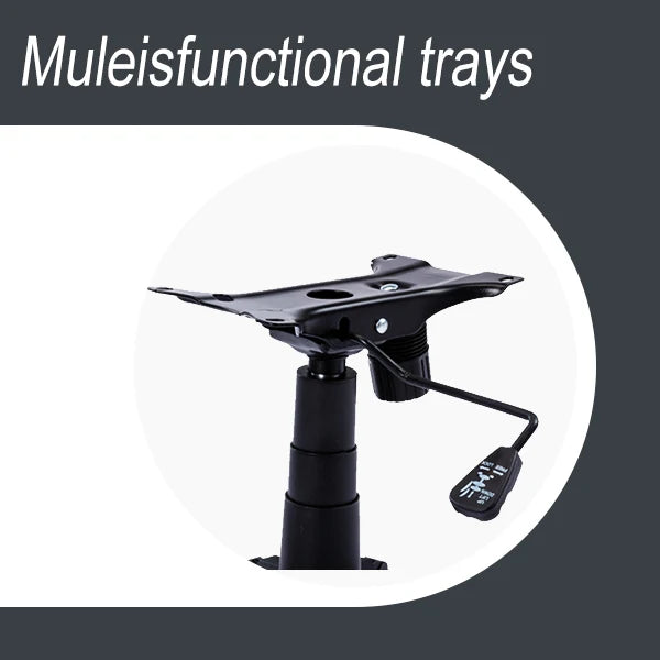 Chaise de bureau noir avec roulette et coussin -