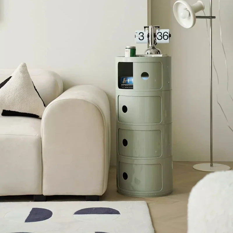 Table de nuit ronde nordique simple -