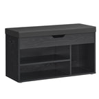 Meuble à chaussure avec banc de rangement et assise rembourrée - Noir Meuble à chaussure