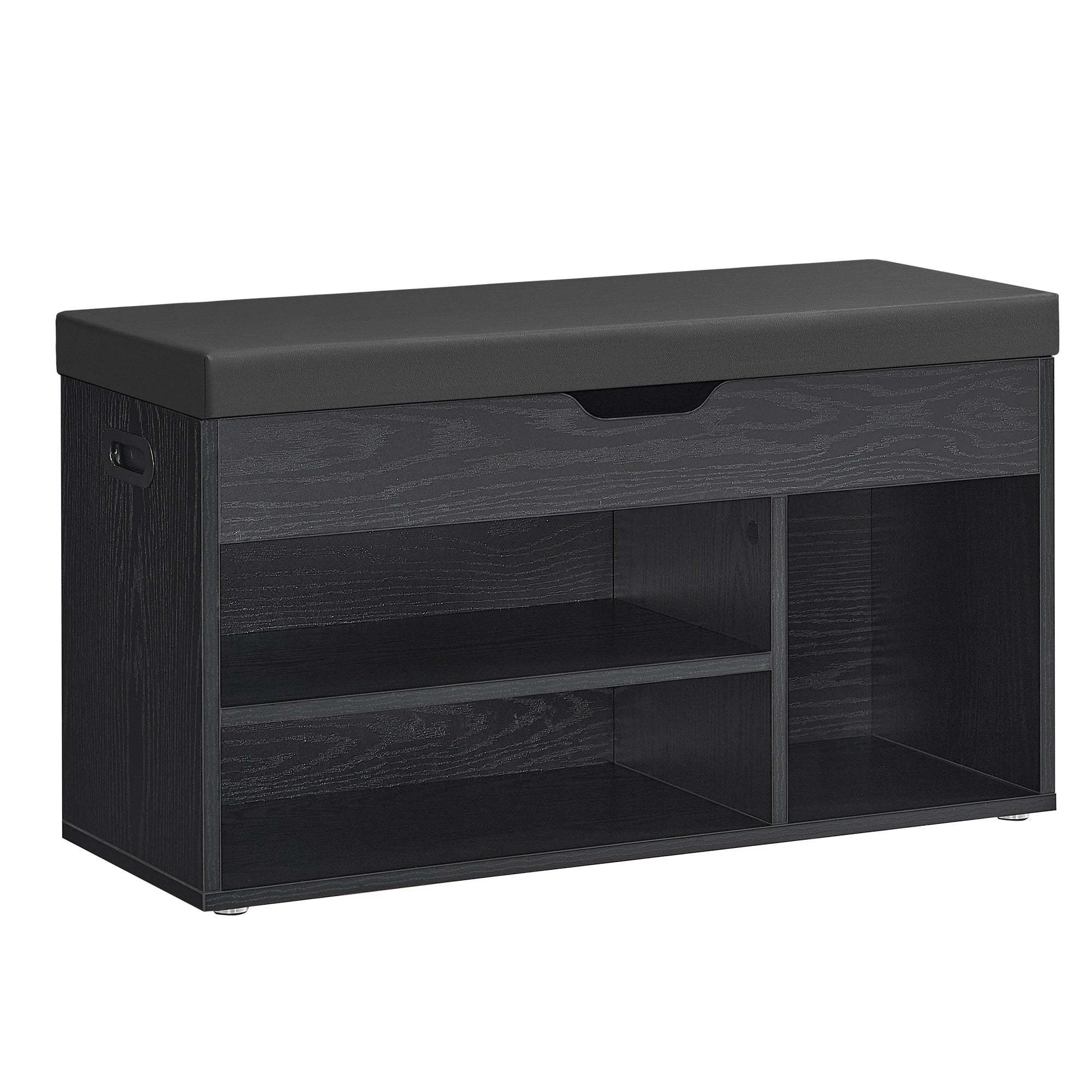 Meuble à chaussure avec banc de rangement et assise rembourrée - Noir Meuble à chaussure