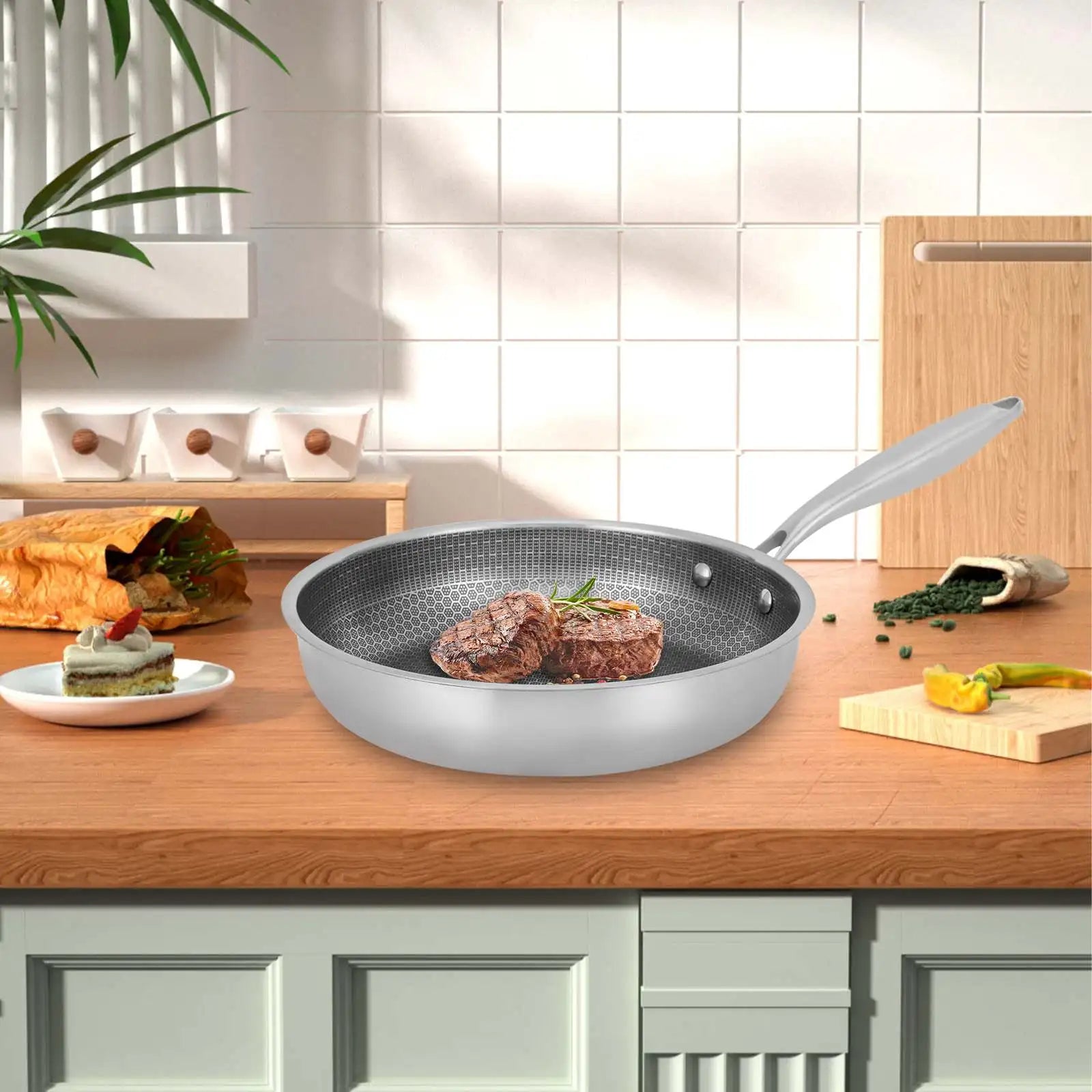 Poêle inox de qualité premium -