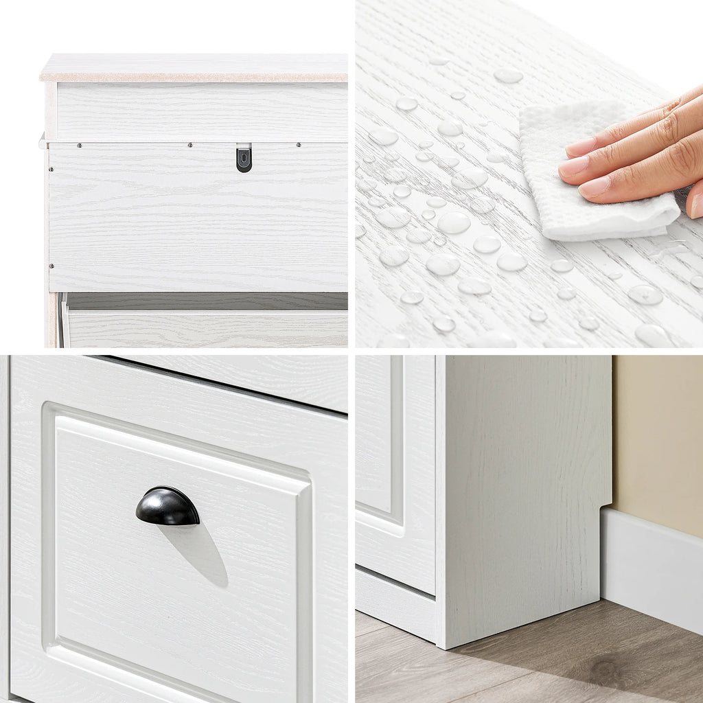 Meuble à chaussures 2 étages à rabats avec rangements -