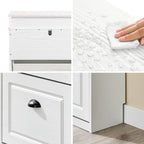 Meuble à chaussures 2 étages à rabats avec rangements -