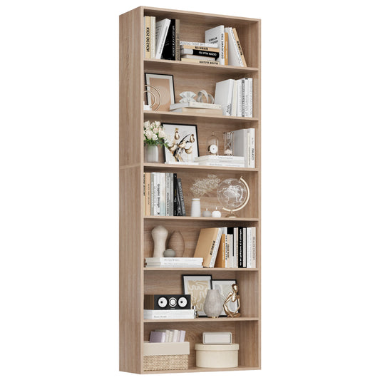 Étagère livre originale et moderne 60x23.5x209.5 cm - Chêne Oak Étagère livre