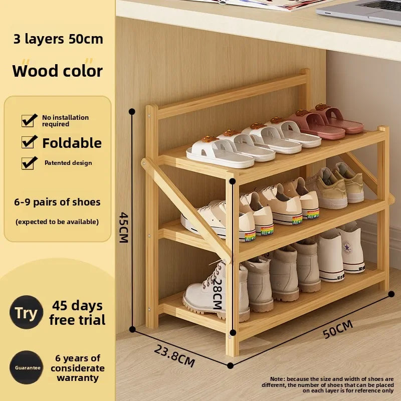 Meuble à chaussure palette artisanale - 3 C-50cm-Bois