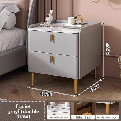 Table de chevet cube haut de gamme avec tiroir de luxe - Double Draw D