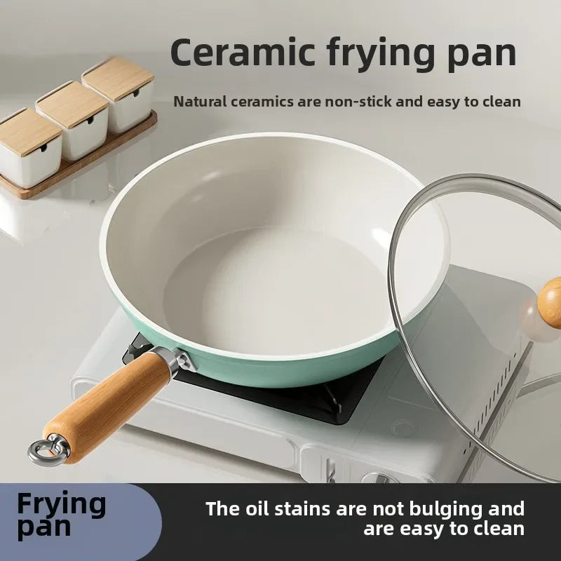 Poêle céramique à fond plat -