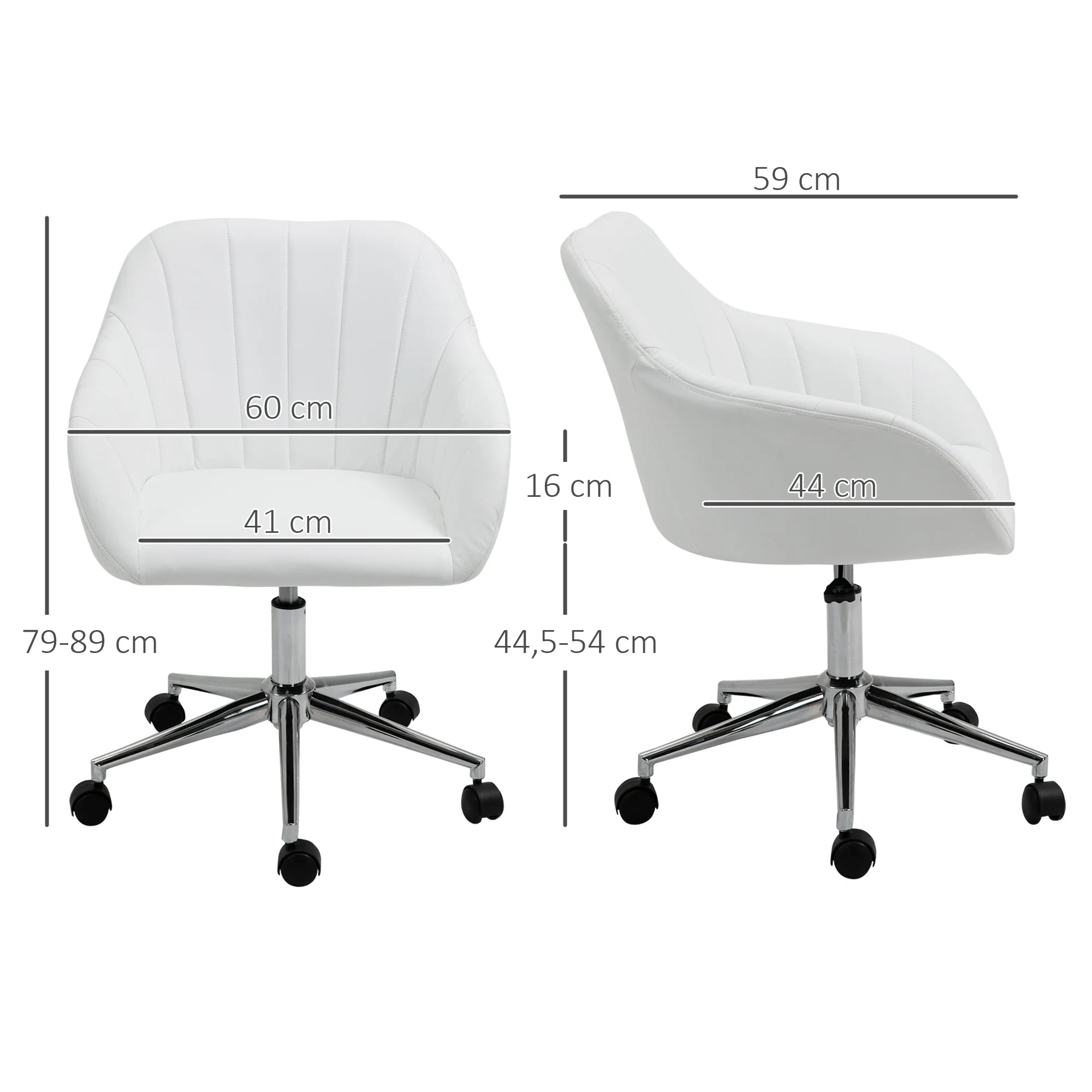 Chaise de bureau plastique mousseux -