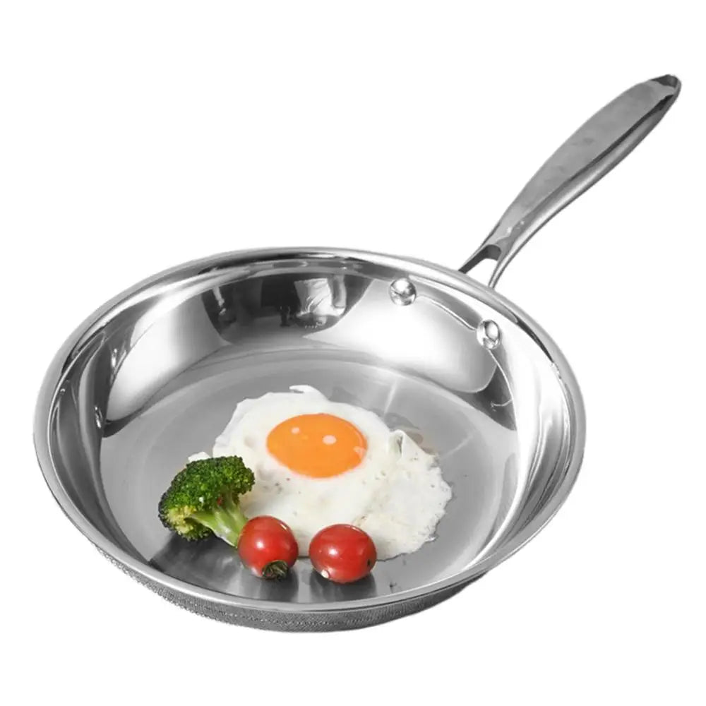 Poêle inox 28 cm couleur argenté - Argenté Poêle Inox