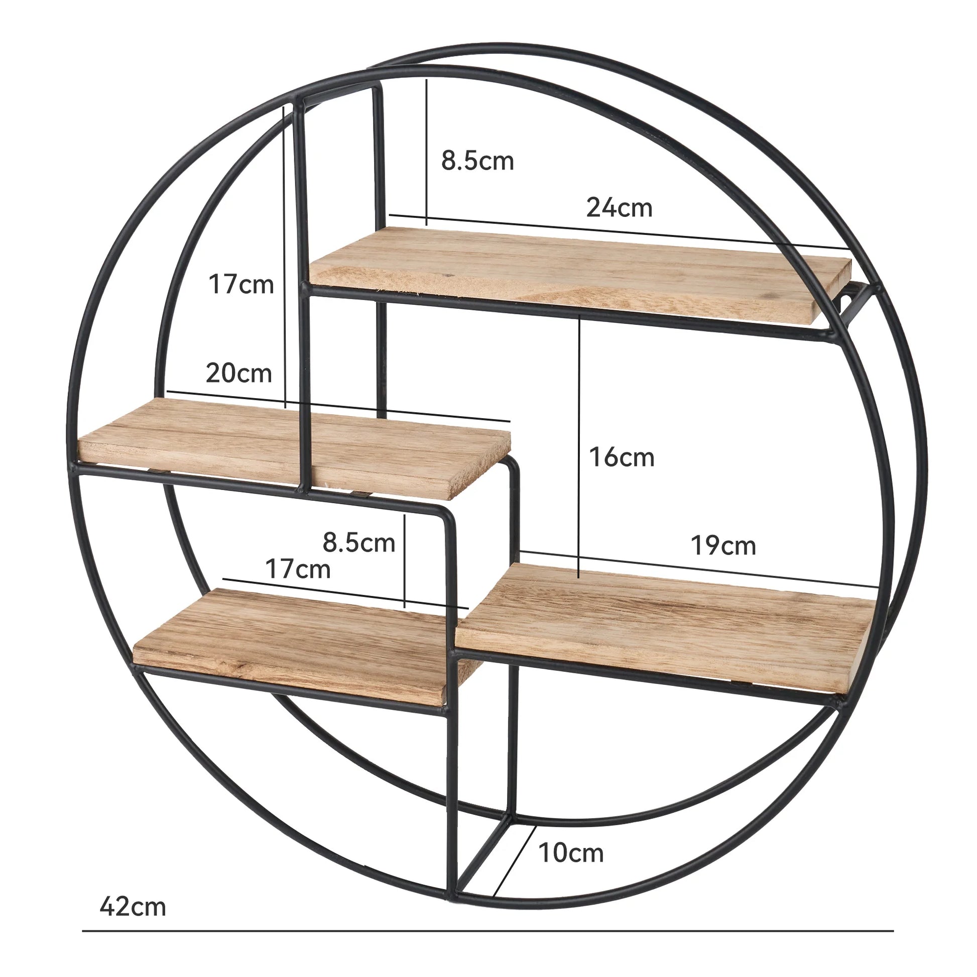 étagère murale industrielle ronde -