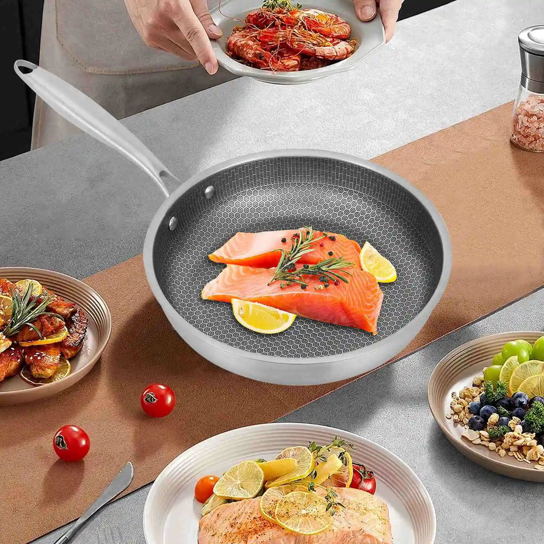 Poêle inox de qualité premium -