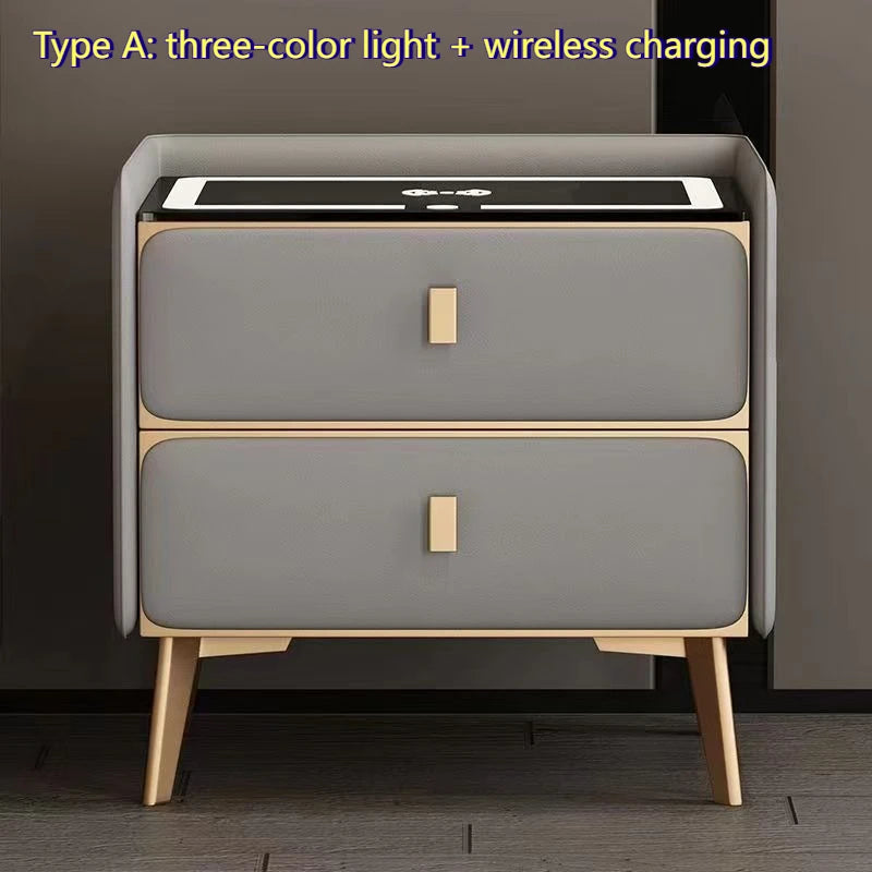 Table de nuit bois moderne de luxe - H