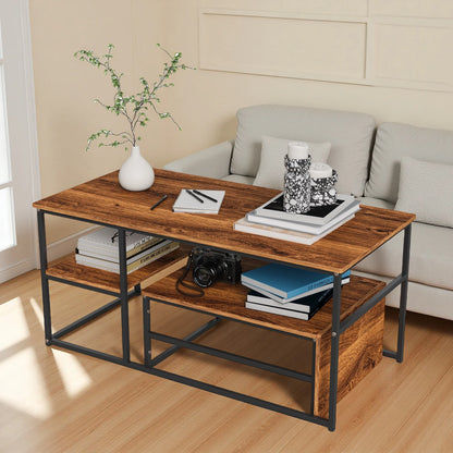 Table basse minimaliste pieds en métal -