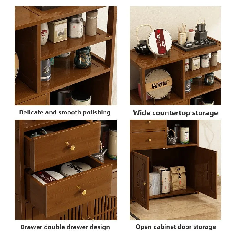 Meuble de rangement à casier marron -