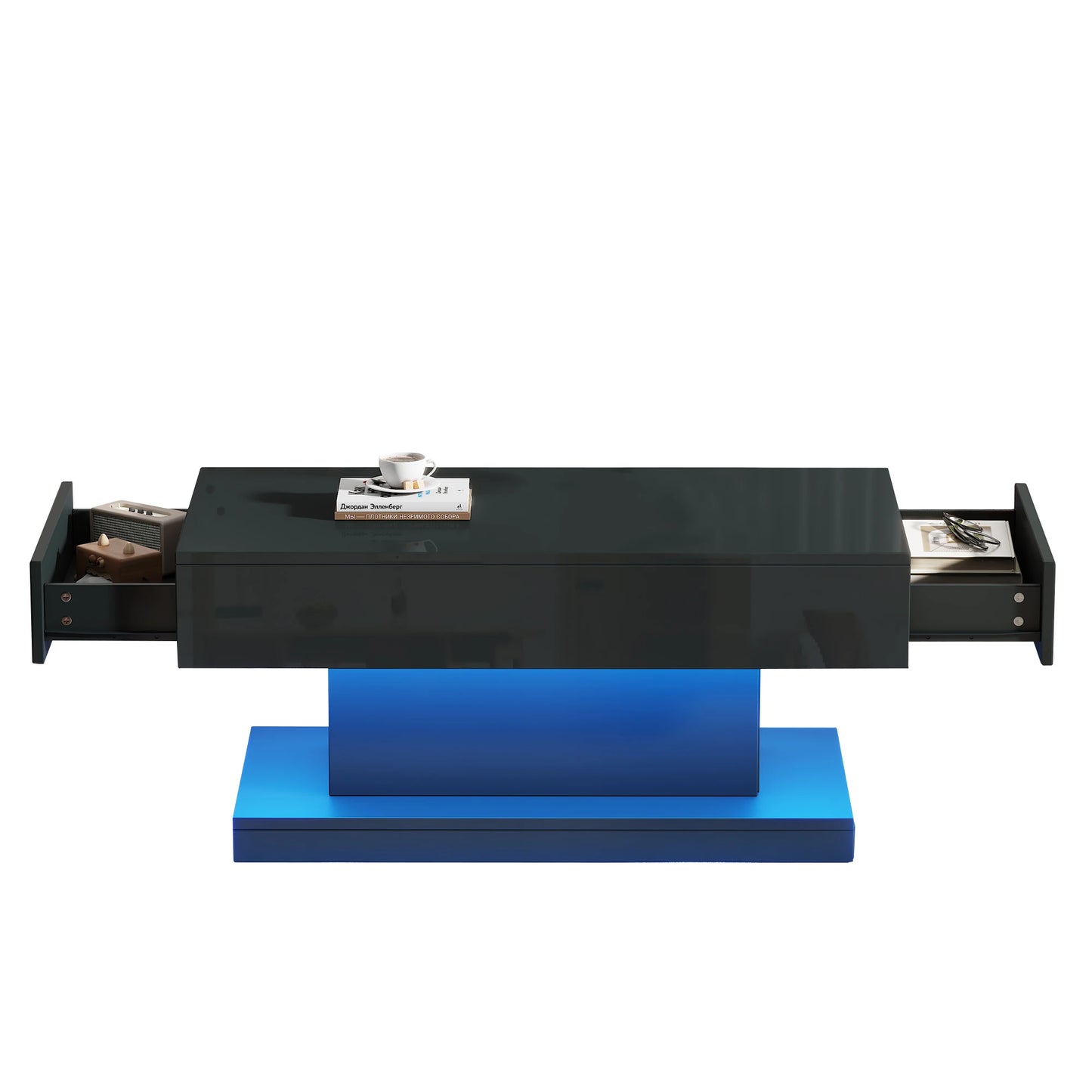 Table basse noire design moderne -