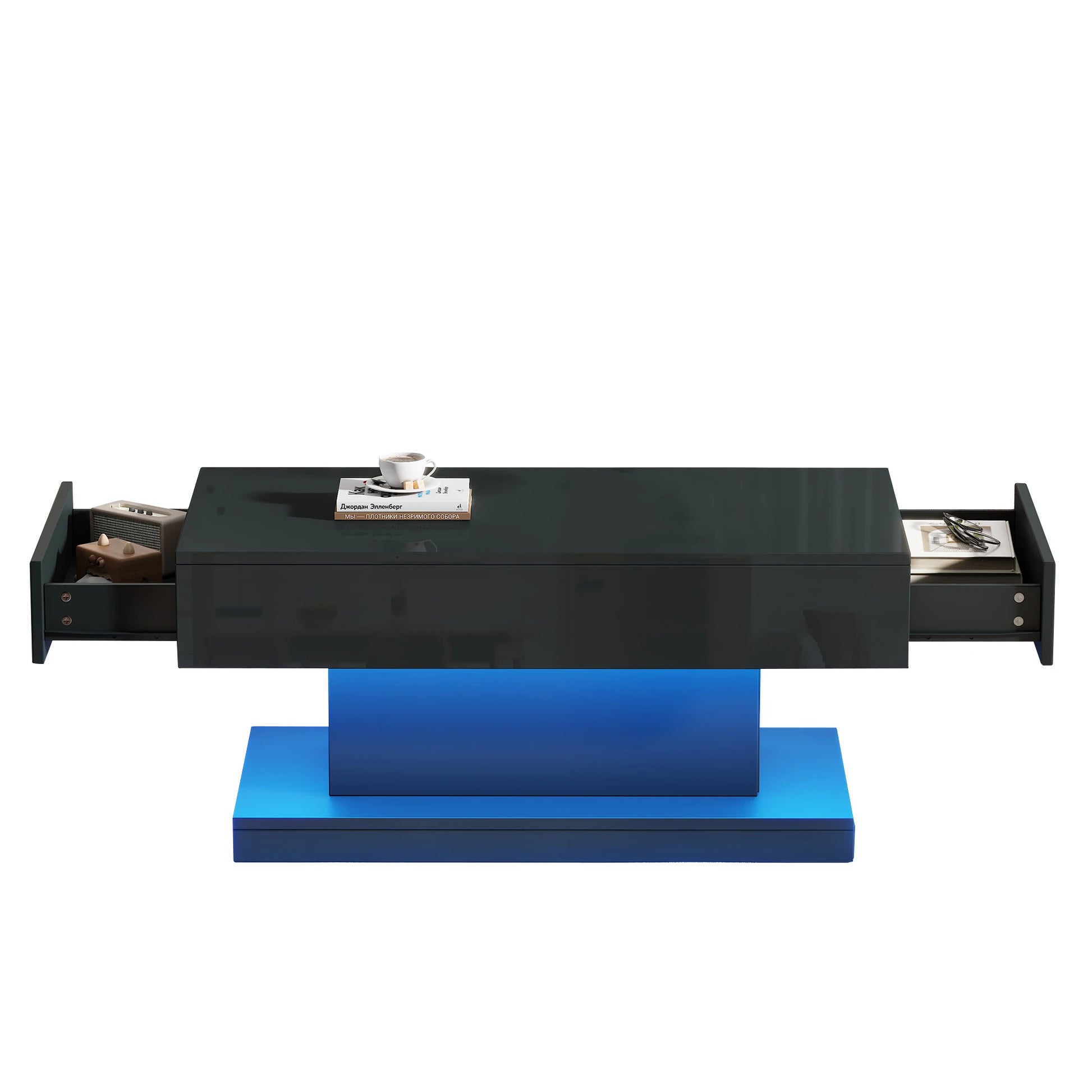 Table basse noire design moderne -