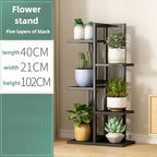 Étagère plante en bois massif pour balcon - BA