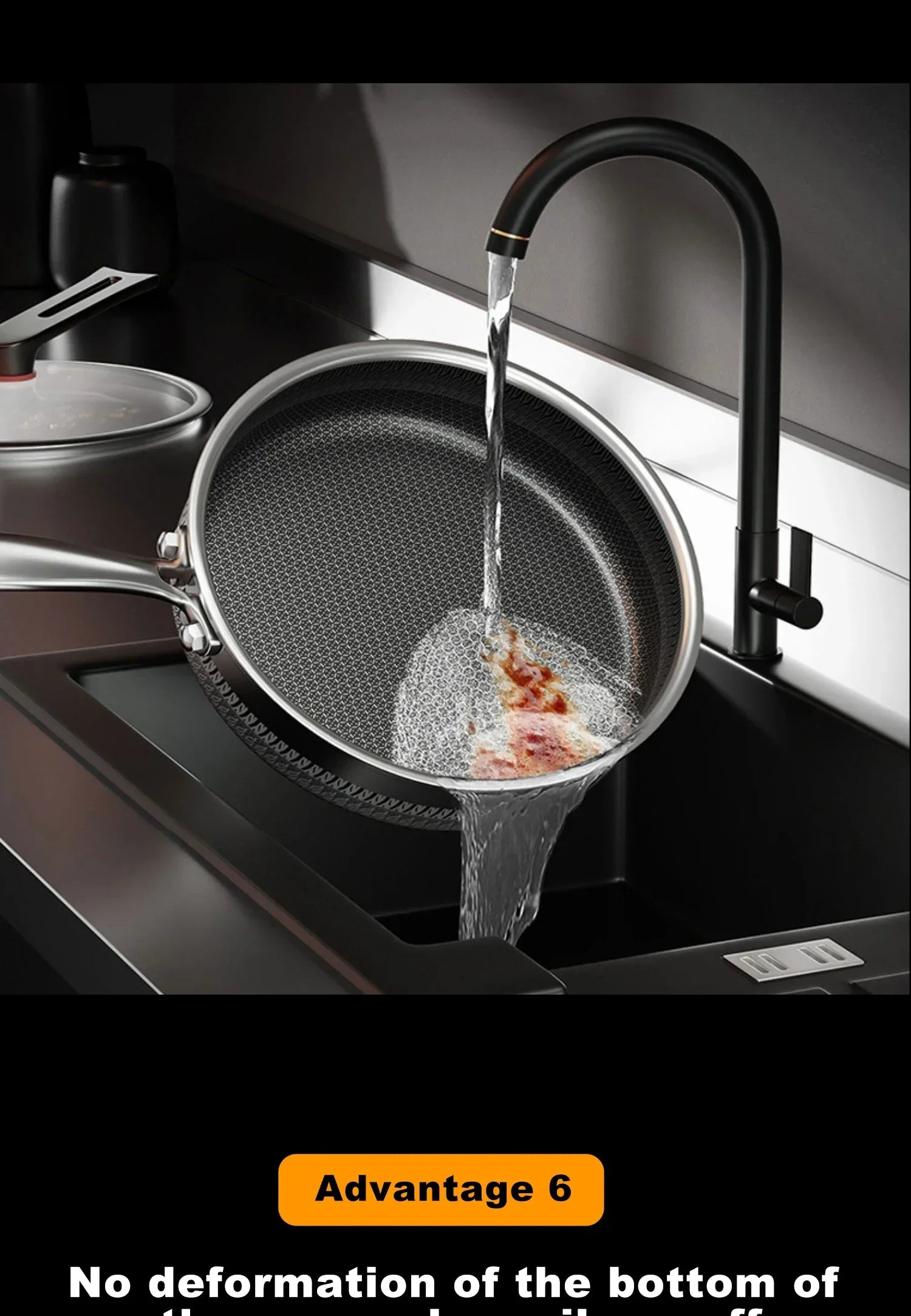 Poêle inox antiadhésif haut de gamme -