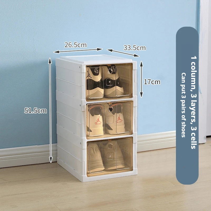 Meuble à chaussure haut minimaliste - 3 couches