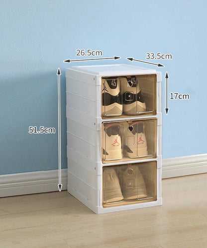 Meuble à chaussure haut minimaliste - 3 couches