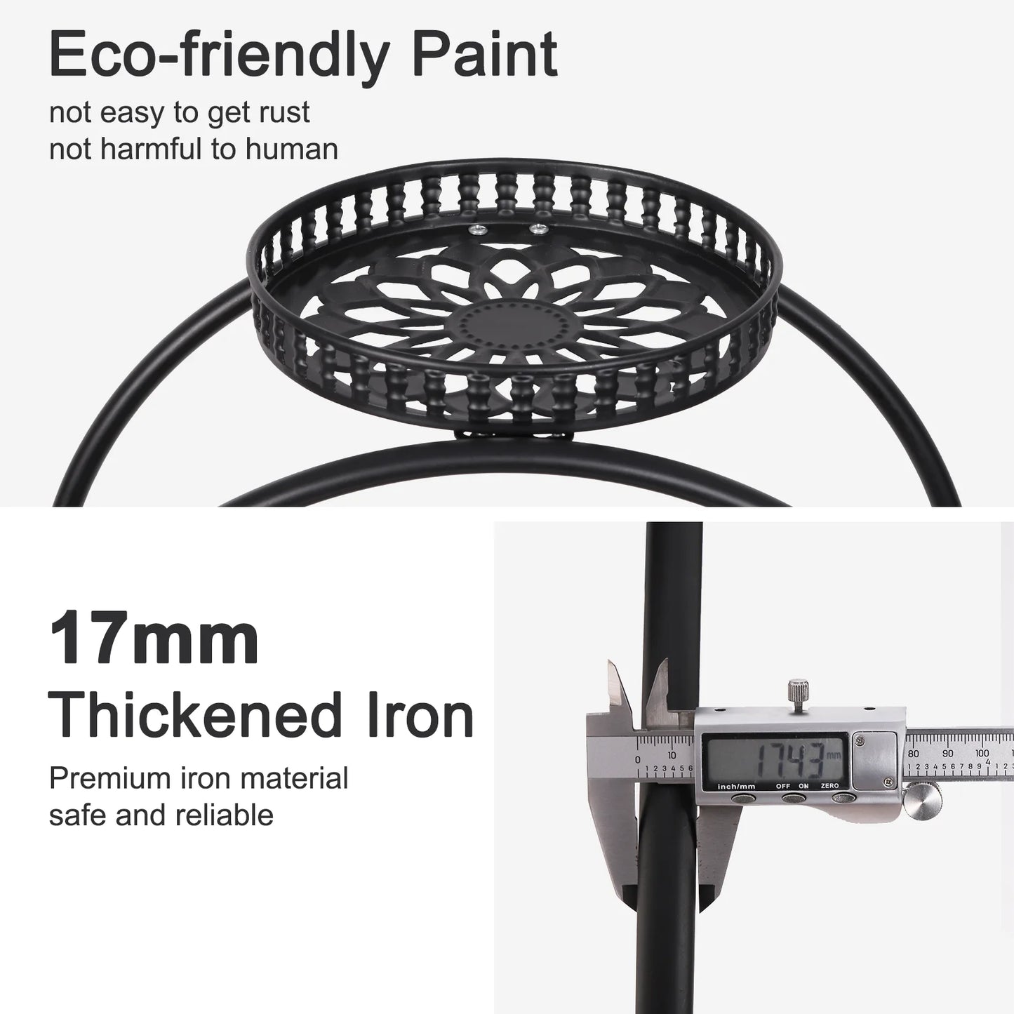 Étagère plante roulette ronde de petite taille -